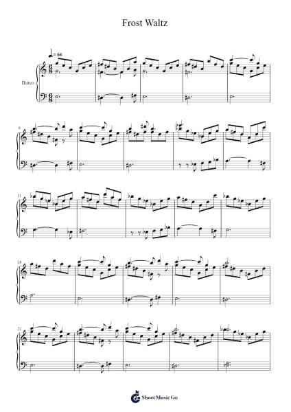 Frost Waltz Sheet Music by Kevin MacLeod-Arr.Gunsea Holmesbob