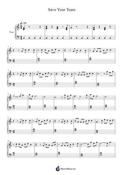 Save Your Tears Sheet Music by The Weeknd-Arr.Rexlin Clachad