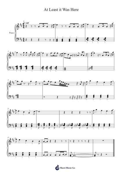 At Least it Was Here (Community Theme) Sheet Music by The 88-Arr.Campbriel