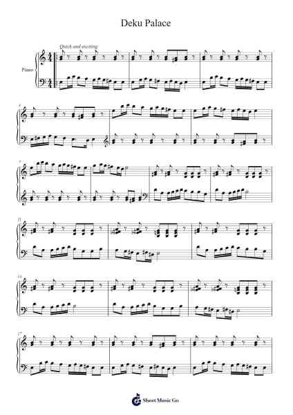 Deku Palace Sheet Music by Koji Kondo-Arr.Keatsrid Burnsgo