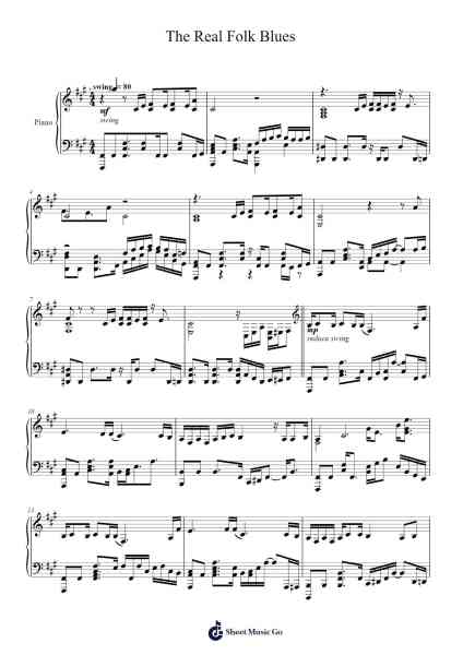 The Real Folk Blues Sheet Music by Yoko Kanno-Arr.Shirnett