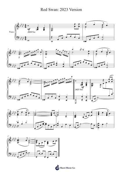 Red Swan: 2023 Version Sheet Music by Yoshiki-Arr.Yorkkim