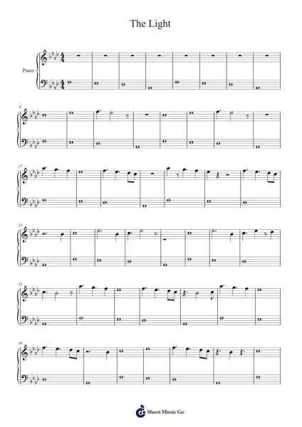 The Light Sheet Music by The Album Leaf-Arr.Jorriel Toursnoah