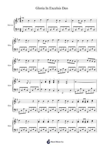 Gloria In Excelsis Deo Sheet Music by Grayraine-Arr.Lautus Phichad