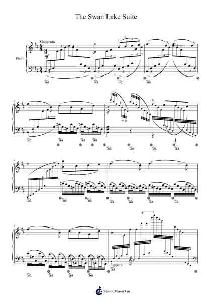 The Swan Lake Suite, Op. 20: No. 1, Scene (Swan Theme) Sheet Music by Pyotr Ilyich Tchaikovsky-Arr.Philley Mabna