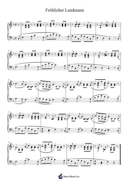 Album für die Jugend, Op. 68: No. 10, Fröhlicher Landmann Sheet Music by Robert Schumann-Arr.Backdn