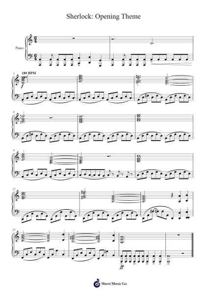 Sherlock: Opening Theme Sheet Music by David Arnold/Michael Price-Arr.Canme