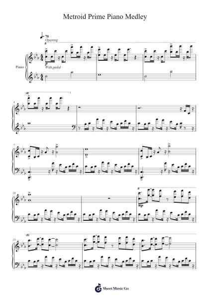 Metroid Prime Piano Medley Sheet Music by Frank Tedesco-Arr.Ninah