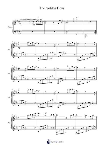 The Golden Hour Musica per pianoforte di Michael Ake - Arr.Kingsgust