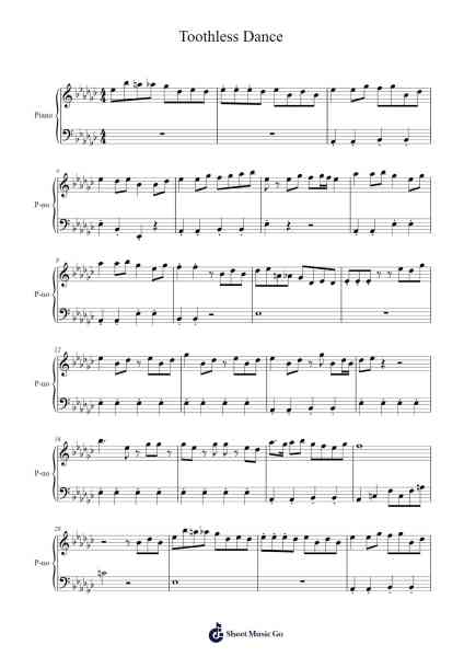 Toothless Dance Sheet Music by Cas Van De Pol-Arr.Houscar Moulwat