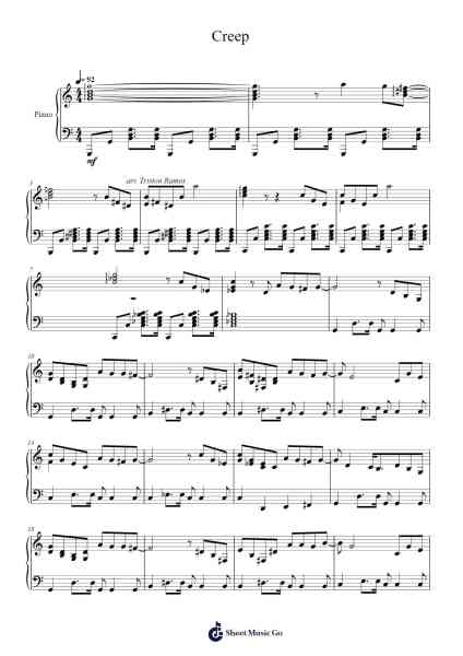 Creep Sheet Music by Radiohead-Arr.Leighborn