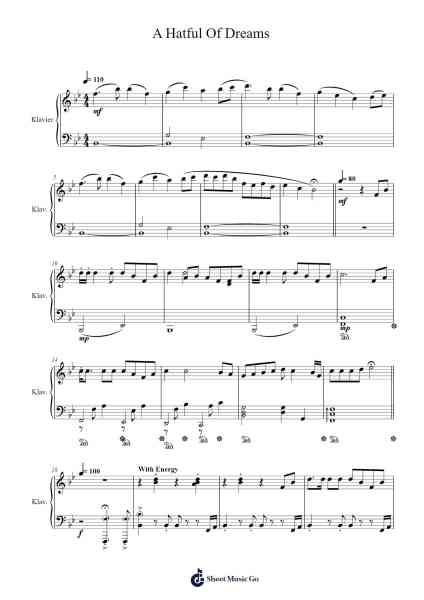 A Hatful Of Dreams Sheet Music by Calah Lane/Timothée Chalamet-Arr.Sigice