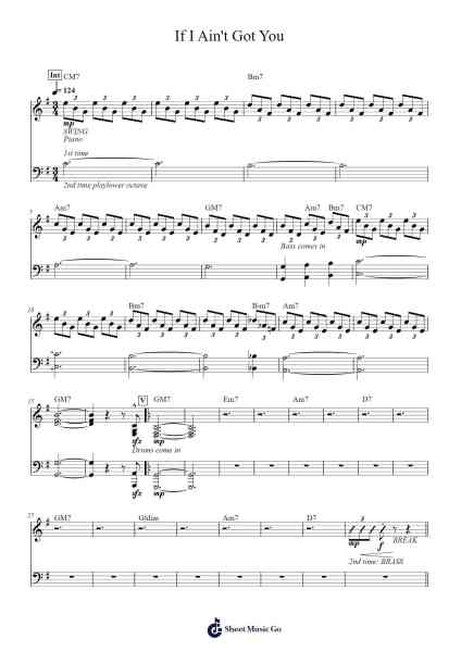 If I Ain't Got You Notenblatt von Alicia Keys-Arr.Ogrite Samptian