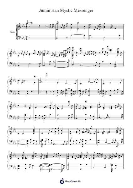 Jumin Han Mystic Messenger Sheet Music by undefined-Arr.Bowmag