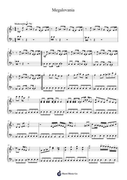 Megalovania Sheet Music by Toby Fox-Arr.Hores