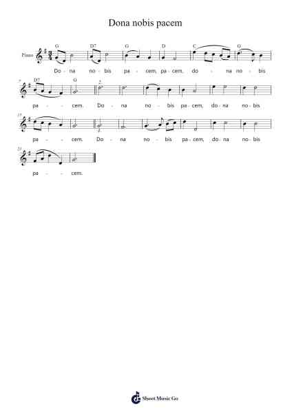 Dona nobis pacem Sheet Music by traditional-Arr.Muthia Upsay