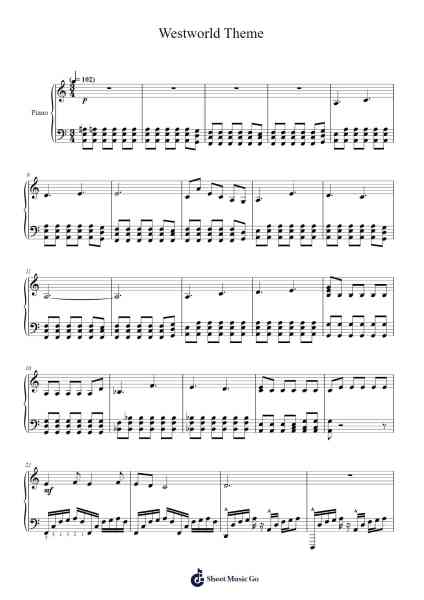 Westworld Theme Sheet Music by Ramin Djawadi-Arr.Adnest Fitzvin
