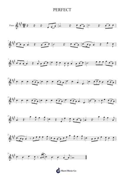 PERFECT Sheet Music by Ed Sheeran-Arr.Bunharine Coftroy