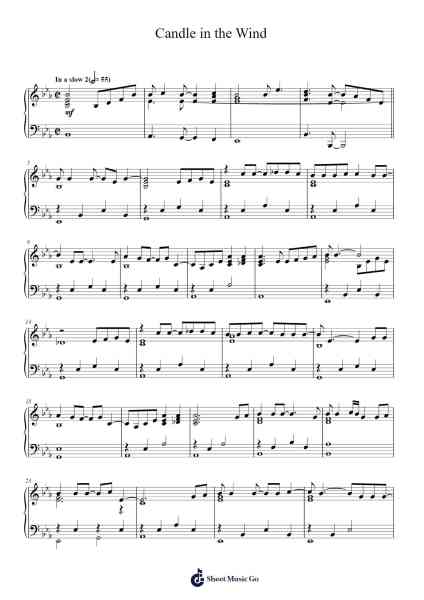 Candle in the Wind Sheet Music by Elton John-Arr.Pearroe