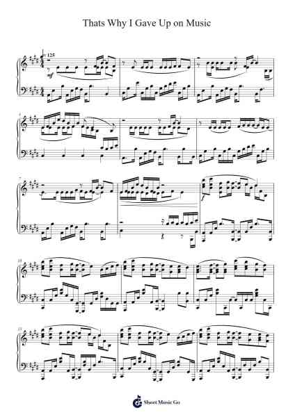 Thats Why I Gave Up on Music Sheet Music by Yorushika-Arr.Turnoah