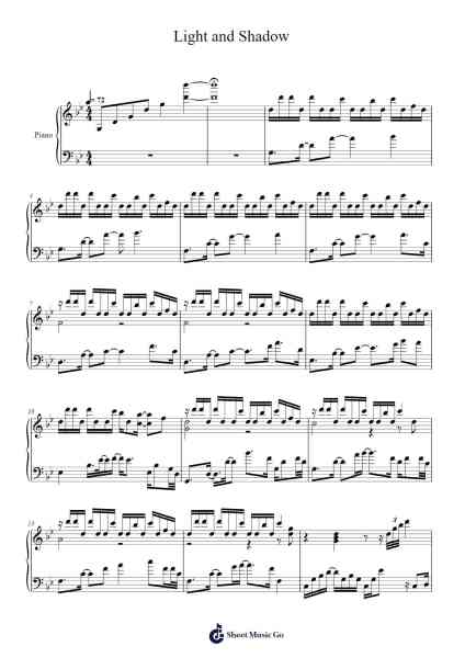 Light and Shadow Sheet Music by Hiroyuki Sawano-Arr.Runiel Faulktave
