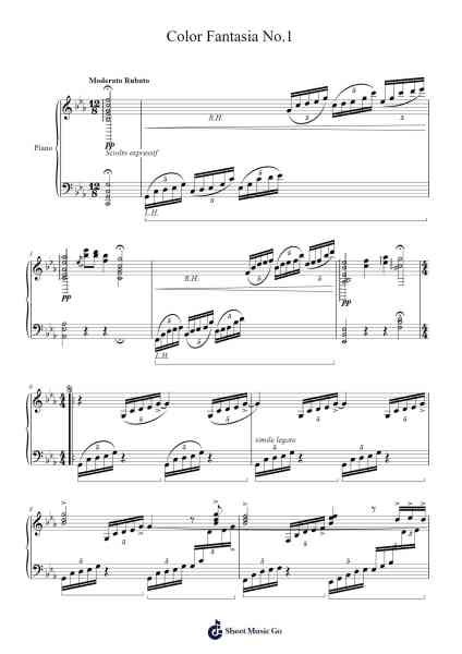 Color Fantasia No.1 Sheet Music by Hesing Woolxia-Arr.Irbald Jouvier
