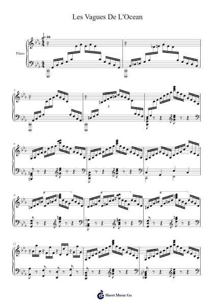 Op. 692 No. 20 "Les Vagues De L'Ocean" Sheet Music by Carl Czerny-Arr.Grever Carhume