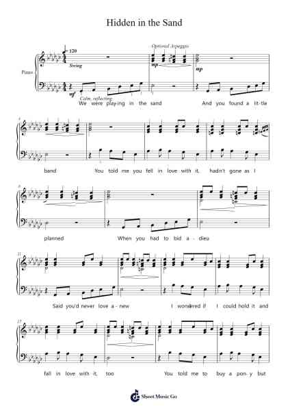 Hidden in the Sand Sheet Music by Tally Hall-Arr.Pumens Faulkgrant