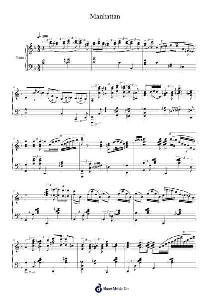 Manhattan Sheet Music by Harry Warren-Arr.Pojudd Sheishua