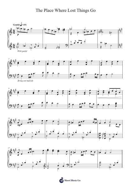 The Place Where Lost Things Go Sheet Music by Lin-Manuel Miranda/MARC SHAIMAN/SCOTT WITTMAN-Arr.Hootus