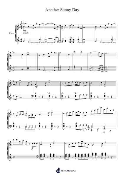 Another Sunny Day Notenblatt von Evan Call-Arr.Wolian