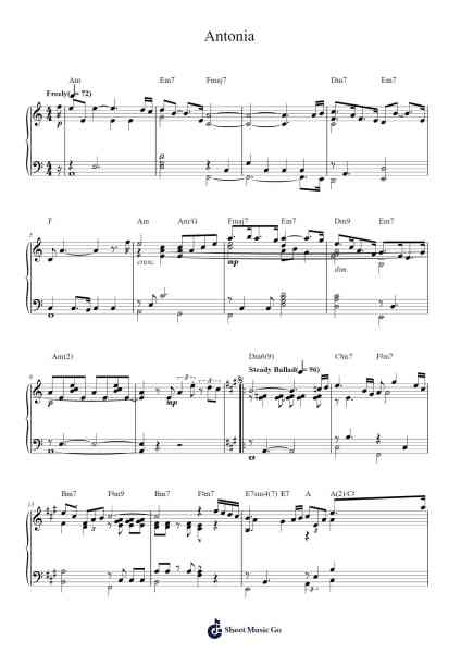 Antonia 乐谱由 Pat Metheny - 编曲 Sinrin Sibylnice