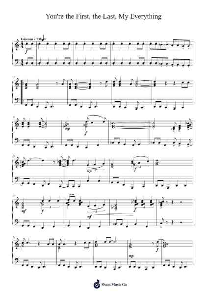 You're The First, The Last, My Everything Sheet Music by Barry White-Arr.Carlbur