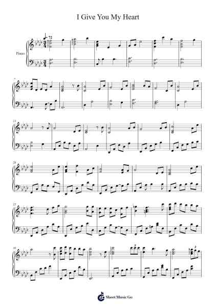 I Give You My Heart Sheet Music by IU-Arr.Yvonmuel