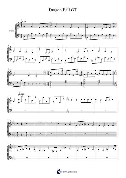 Dragon Ball GT Sheet Music by undefined-Arr.Pulsing