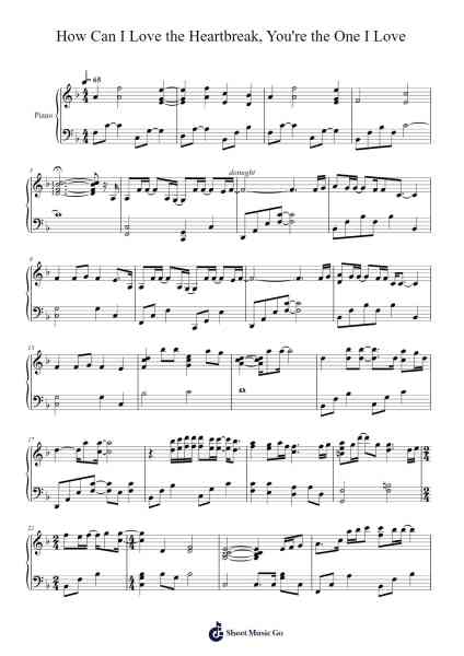 How can I love the heartbreak, you're the one I love Sheet Music by AKMU-Arr.Bowvice Chaboyd