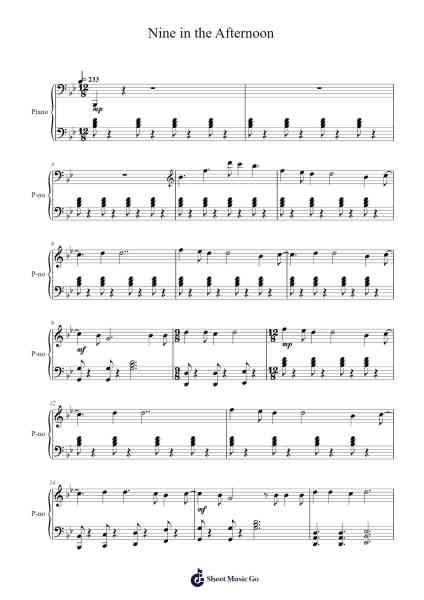 Nine in the Afternoon Sheet Music by Panic! At The Disco-Arr.Simpmark