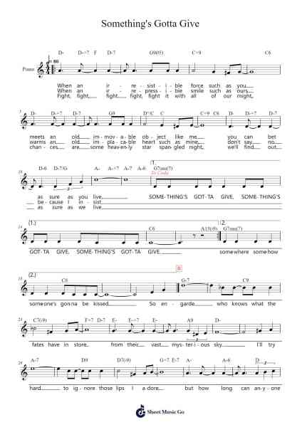 Something's Gotta Give Sheet Music by Billy Strayhorn-Arr.Jeamesney