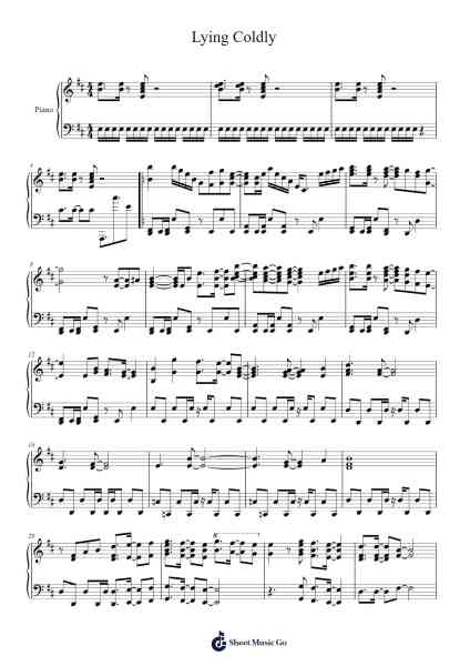 Lying Coldly Sheet Music by Noriyuki Iwadare-Arr.Tybey