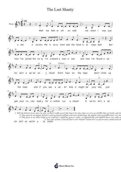 The Last Shanty Sheet Music by Derina Harvey Band-Arr.Corsay Parhys