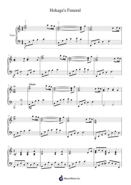 Hokage's Funeral Sheet Music by Toshio Masuda-Arr.Brownli Zangstuart