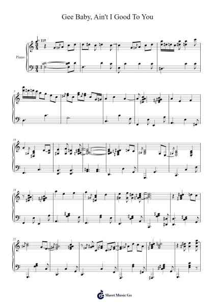 Gee Baby, Ain't I Good To You Sheet Music by Andy Razaf/Don Redman-Arr.Zaharte Whlith