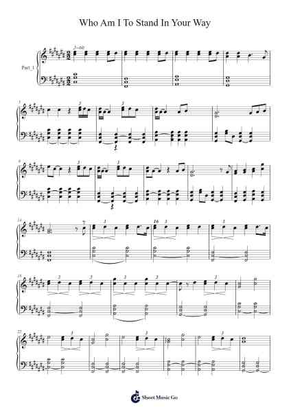 Who Am I To Stand In Your Way Sheet Music by undefined-Arr.Rhysboyce