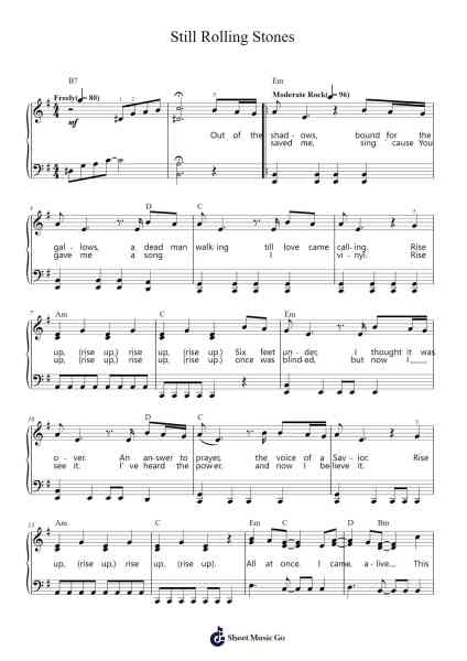 Still Rolling Stones Sheet Music by Lauren Daigle-Arr.Jobnold