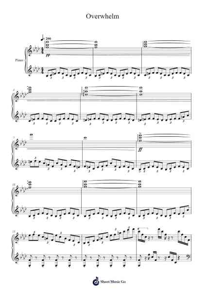 Overwhelm Sheet Music by Xi-Arr.Hamtout Joeholt