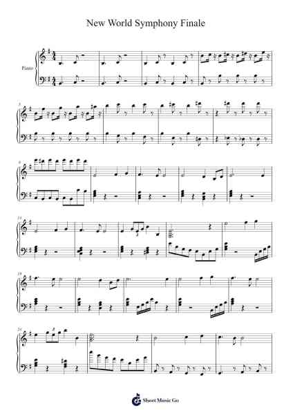 Symphony No. 9 in E Minor, "From the New World", Op. 95, B. 178: IV. Allegro con fuoco Sheet Music by Antonín Dvořák-Arr.Ausdam Pukin