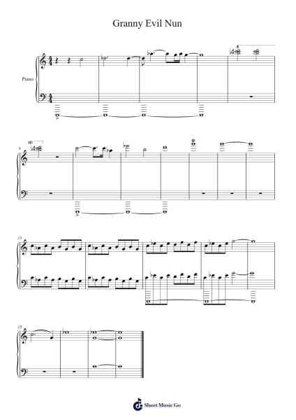 Granny Evil Nun Sheet Music by Dennis Vukanovic-Arr.Keatsshua Beareade