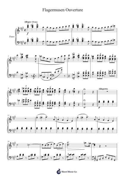 Die Fledermaus: Overture Sheet Music by Johann Strauss Jr.-Arr.Popgram Migcky