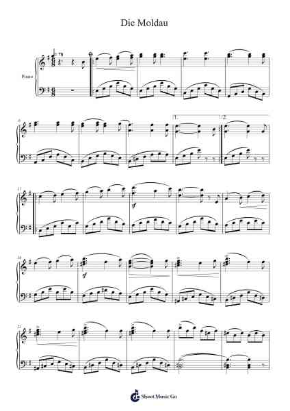 Vltava Sheet Music by Jaewoo Lee-Arr.Clyrine Sasze