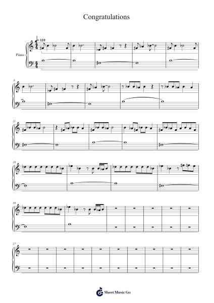 Congratulations Sheet Music by undefined-Arr.Quinncol